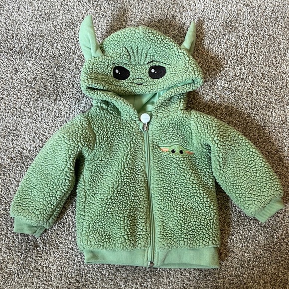 Star Wars Jackets & Coats Star Wars Baby Yoda Fluffy Coat Poshmark